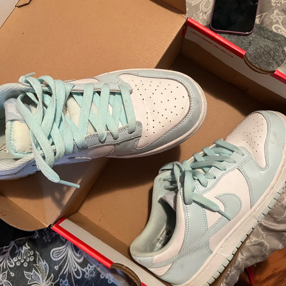 Mint and White Sneakers